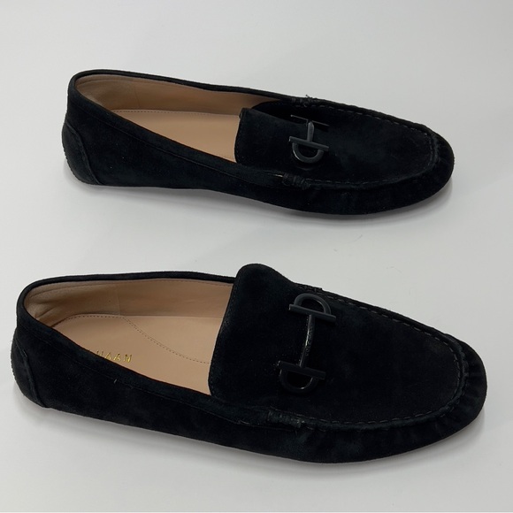 COLE HAAN w Sz 8.5 Black Velvet Driver Slip On shoe. Bit embellishment - Picture 10 of 11
